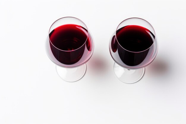 Photo enchanting degustation two glasses of red wine a captivating visual symphony