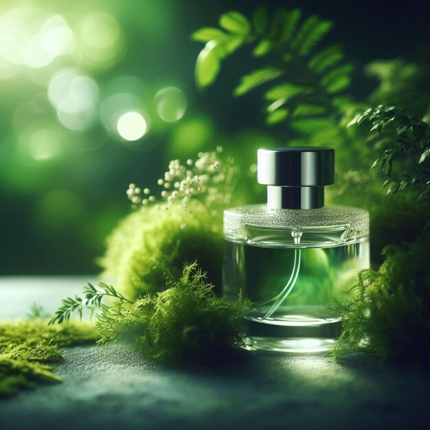 Enchanting Elegance Capturing Natures Serene Beauty Through Glass and Moss