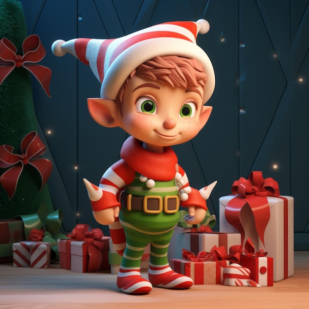 Photo enchanting elves christmas playrix style uniting the magic in a single asset