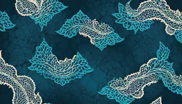 Enchanting Ember Mesmerizing Abstract Background in Dark Slate Blue Old Lace and Teal Blue