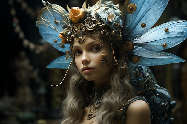 Photo the enchanting encounter shakira and the blue fairy embark on a surreal journey inspired by mars ra