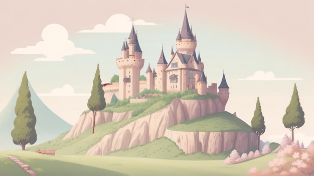 Enchanting Fairy Tale Castle on the Hill