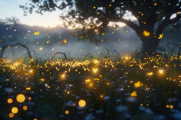 Enchanting firefly displays on warm summer nights