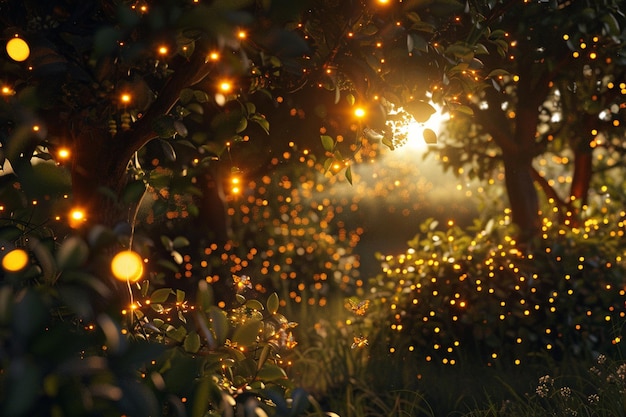 Enchanting firefly displays on warm summer nights