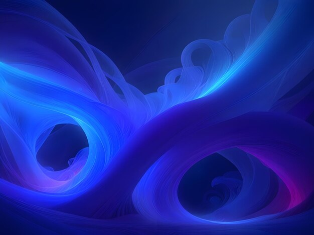 Enchanting Flow of Neon Lights in 3D Animation Style