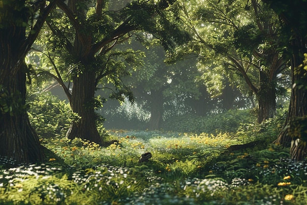 Enchanting forest groves alive with the chatter of