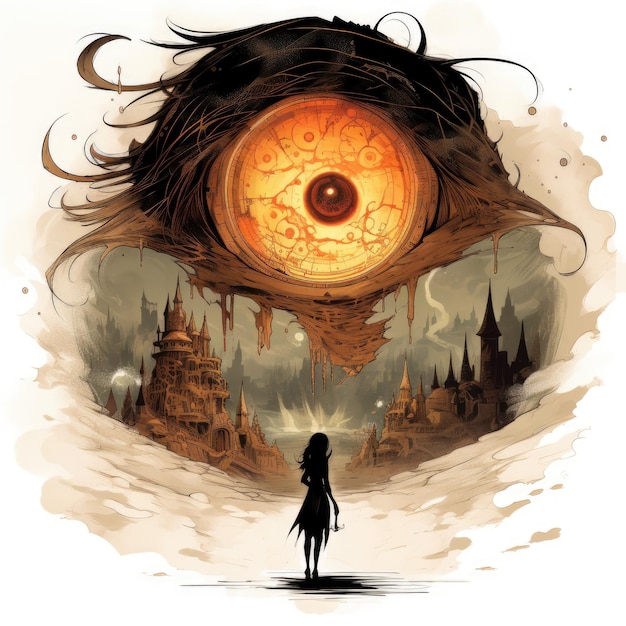 The Enchanting Gaze Brian Kesinger's Whimsical Illustration of the Witch's Eye