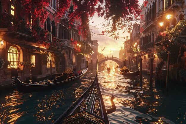 Enchanting gondola ride through narrow canals octa