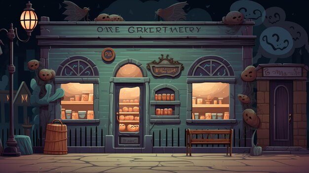 Photo enchanting halloween illustrations of ghostly scenes spooky monsters and eerie backgrounds