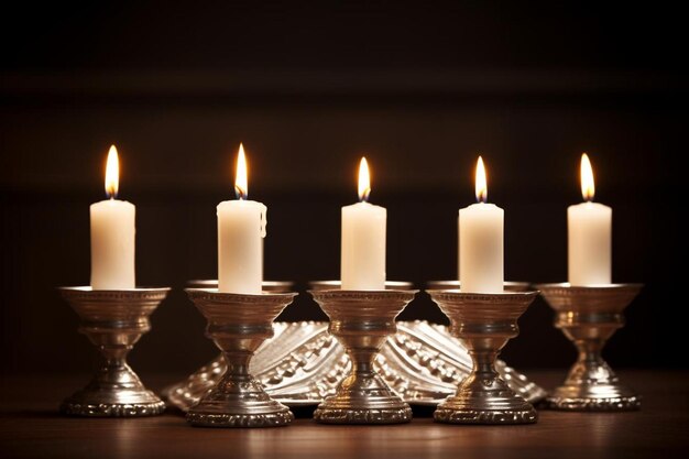 Enchanting Hanukkah Glow Hanukkah Candles photo