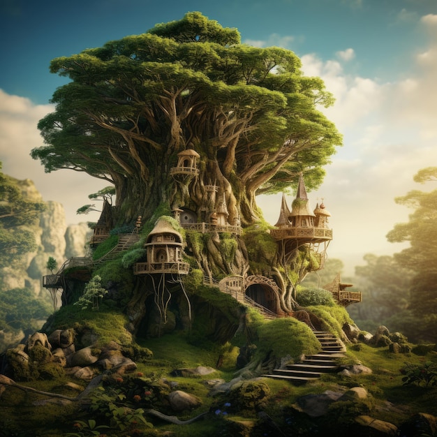Фото Очаровательное убежище взгляд на секретную жизнь эльфов в живом дереве