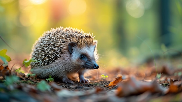 Enchanting Hedgehog in Forest Undergrowth