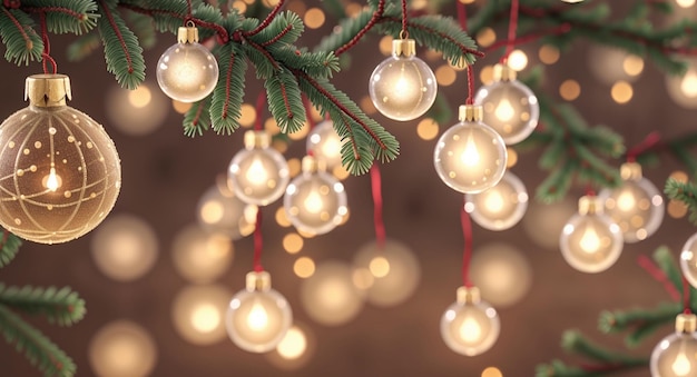 Enchanting Holiday Magic Bokeh Lights and Cute OrnamentsEnchanting Holiday Magic Bokeh Lights and Cute Ornaments