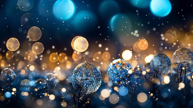 Photo an enchanting image capturing the beauty of christmas bokeh with twinkling lights in soft focus