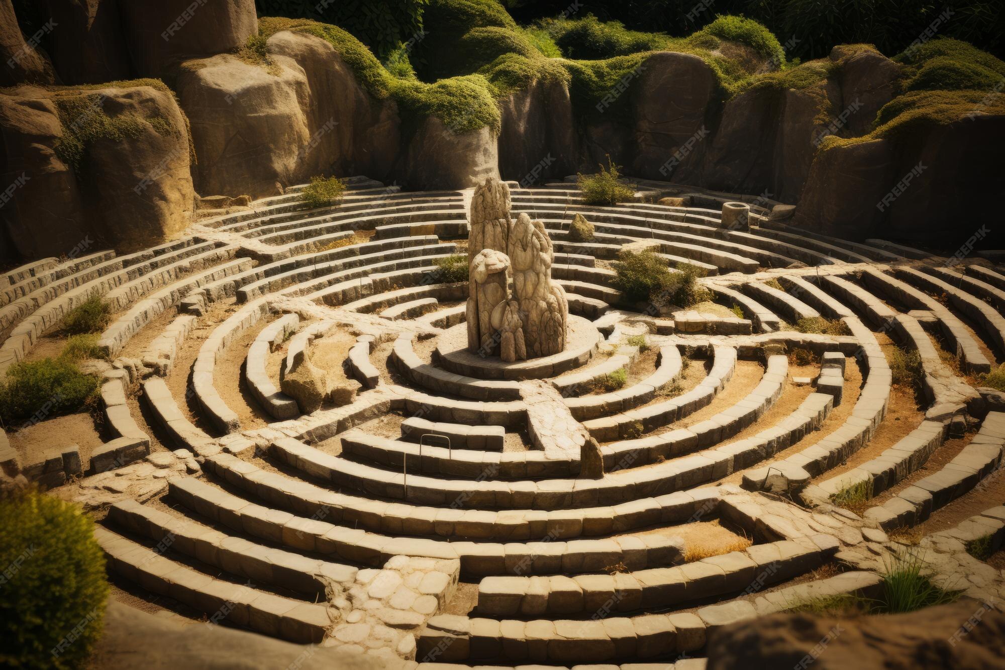 Premium AI Image  The Enchanting Labyrinth An Architectural 