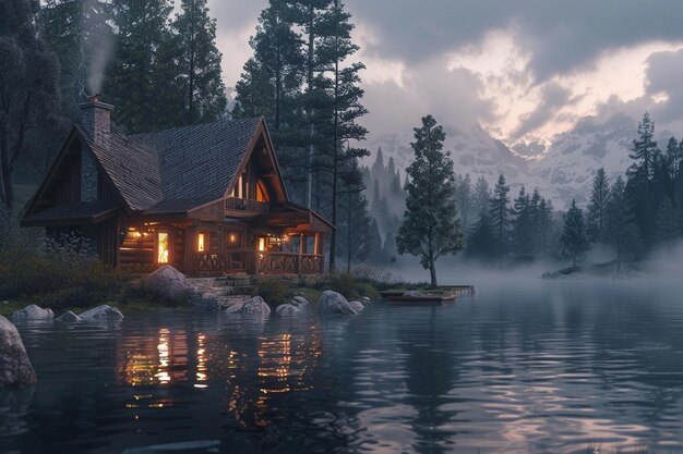 Enchanting lakeside cabins with cozy fireplaces oc