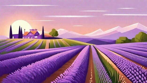 Enchanting lavender fields in bloom