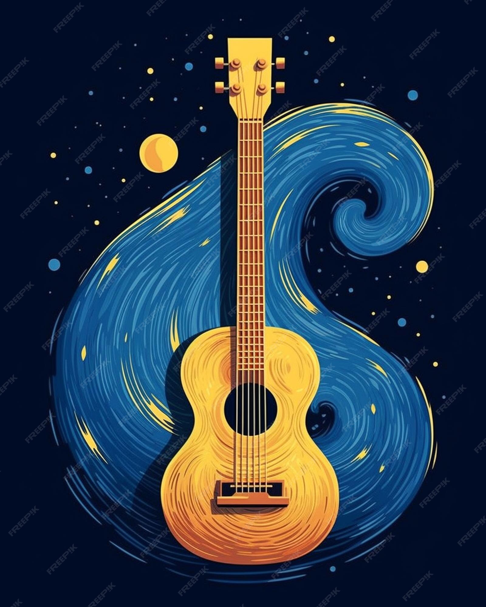 Premium Photo | Enchanting Melodies A Symphony of Imaginative Guitars 
