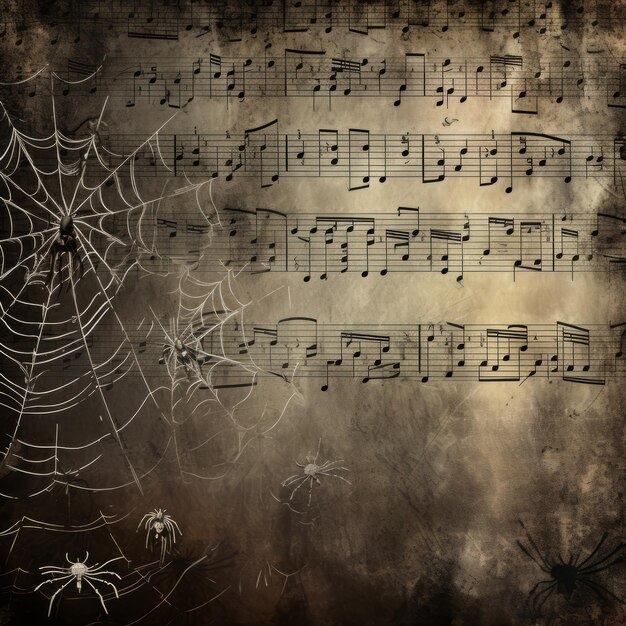 Photo enchanting melodies of a vintage bohemian spiderwebs exploring the dark depths of gothic music thro