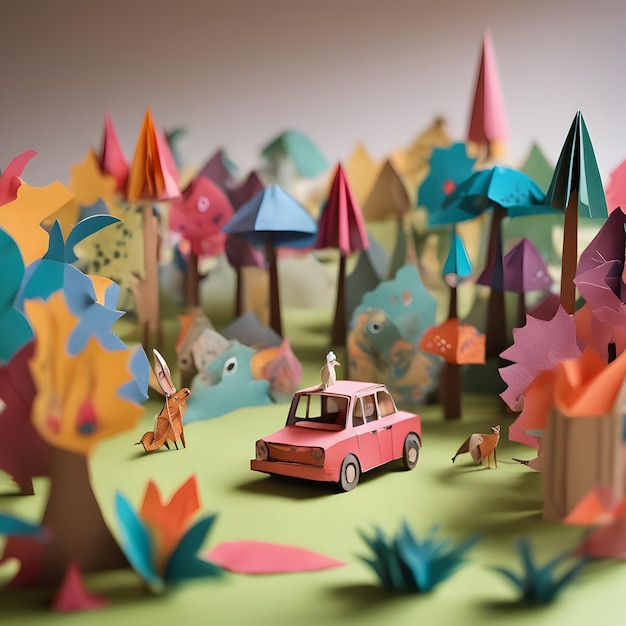 Photo enchanting papercraft diorama fantasy