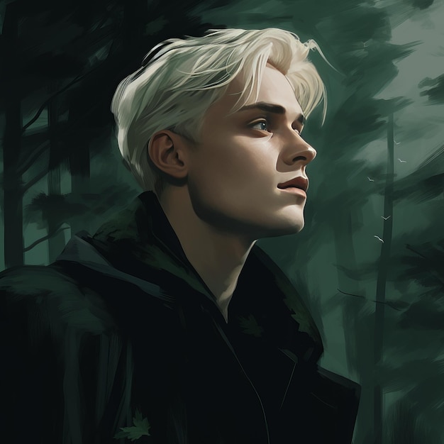 Premium Photo Enchanting Portrait Unveiling Draco Malfoy's Dark(03)
