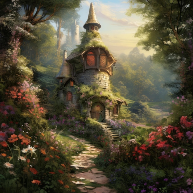 The Enchanting Realm A HobbitStyle Adventure in The Shire's Wizard Tower Immersed in Illustrated