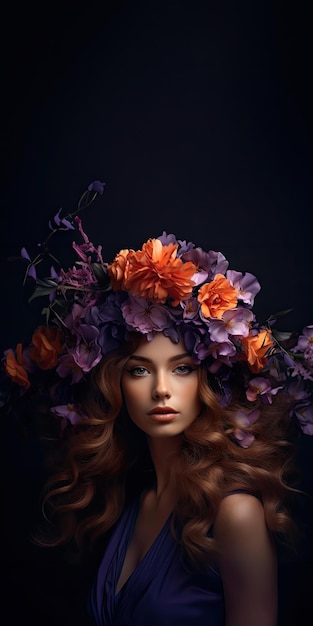 Enchanting Redhead with a Wildflower Crown