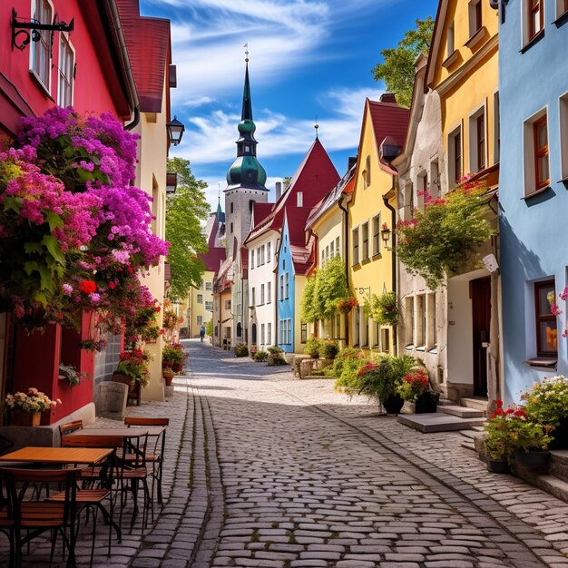 Enchanting Scene in Tallinn Estonia