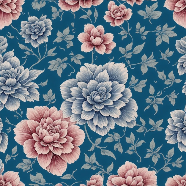 An enchanting seamless floral pattern