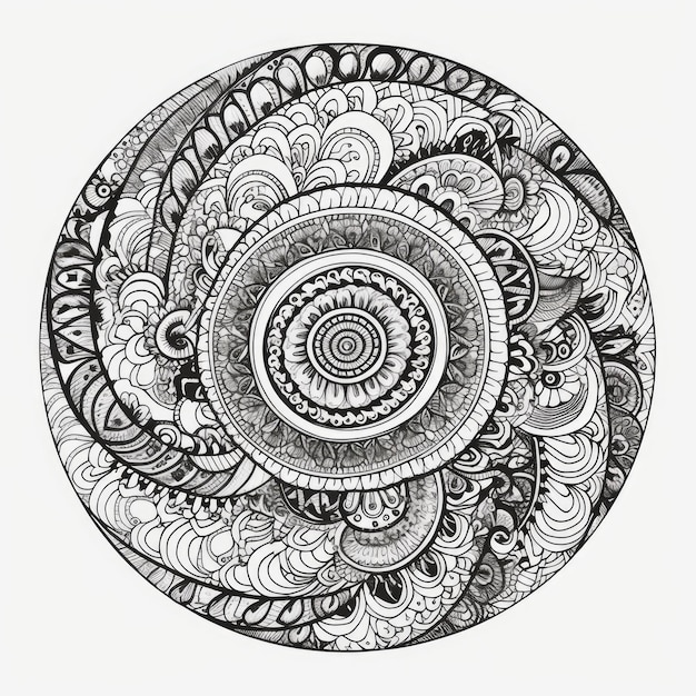 Enchanting Spiral Artwork Exquisite HD Spiral Image for Coloring with Transparent Background