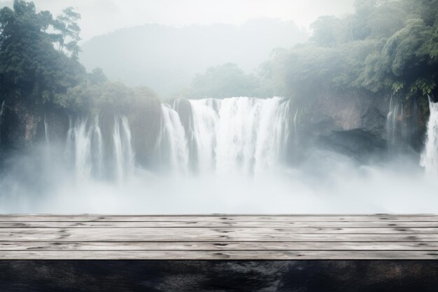 Premium AI Image  Enchanting Waters In and Around the Waterfall