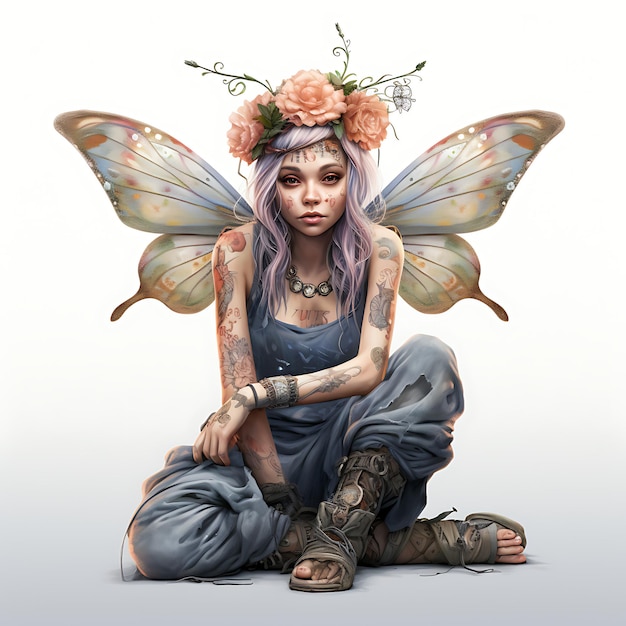 Enchanting Wings Exploring the Beauty of Realistic Winged Characters in a Fantasy World