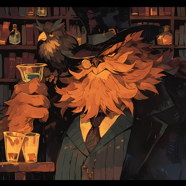 Photo enchanting wizards speakeasy in a bookshop