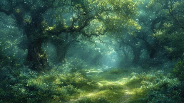 Enchanting Woods Mystical Forest and Magical Ambiance