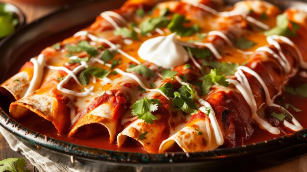 Enchiladas in smaakvolle saus