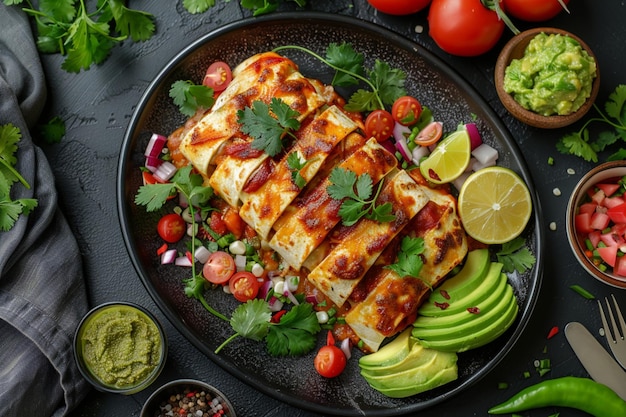 Enchiladas Mexicaans eten gegenereerd door AI