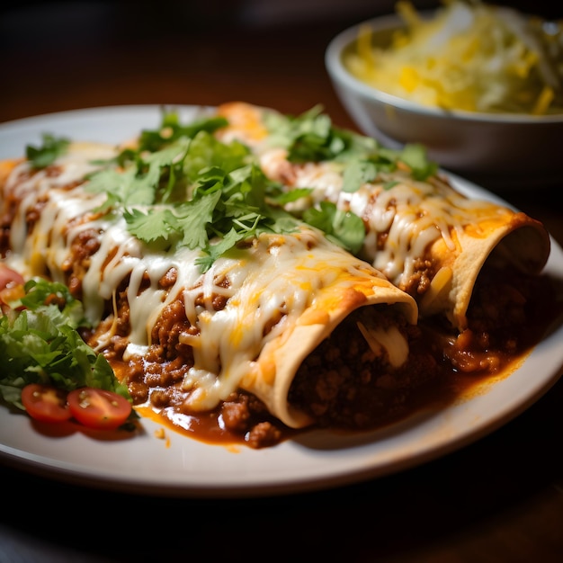 Enchiladas Tortillas rolled around a filling