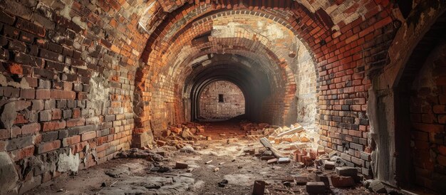 End of brick tunnel in historic stronghold