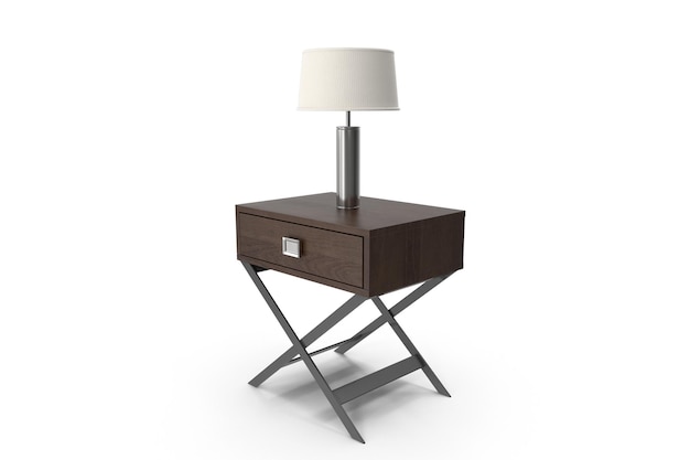 End Table with Lamp 3d design