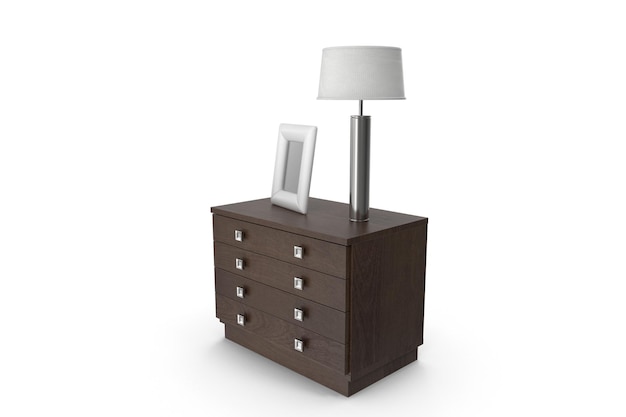 End Table with Lamp 3d design