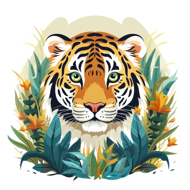 Endangered Species Simple Flat Illustration AI Generated