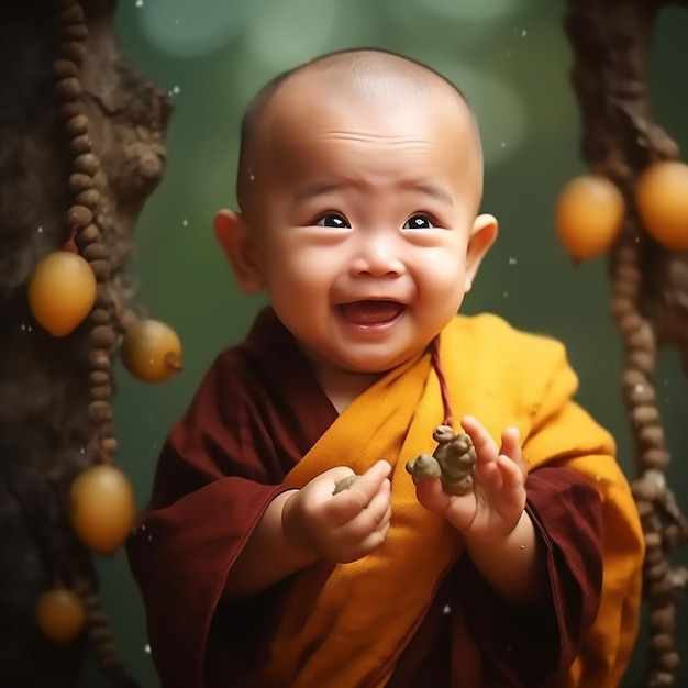 Endearing Innocence Little Monk is Just Too Cute