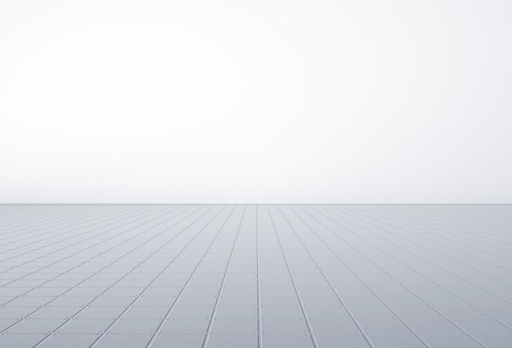 Photo endless background with endless white floor
