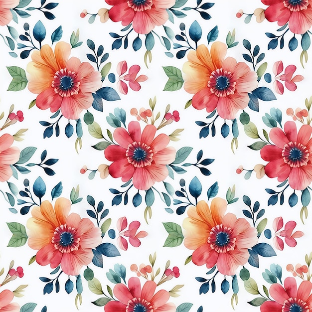 Photo endless bloom watercolor floral design