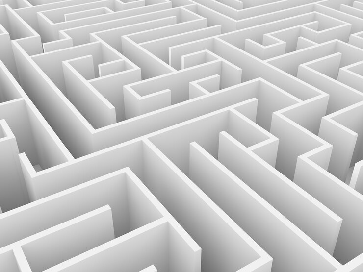 Photo endless maze 3d illustration