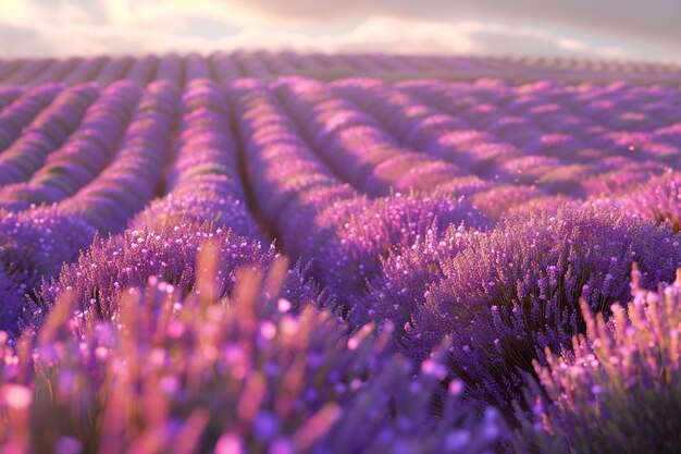 Endless rows of lavender fields