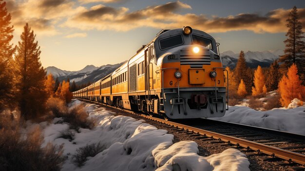 写真 エピックな旅の無限の線路 トランスシベリア鉄道の景色の低角度の景色