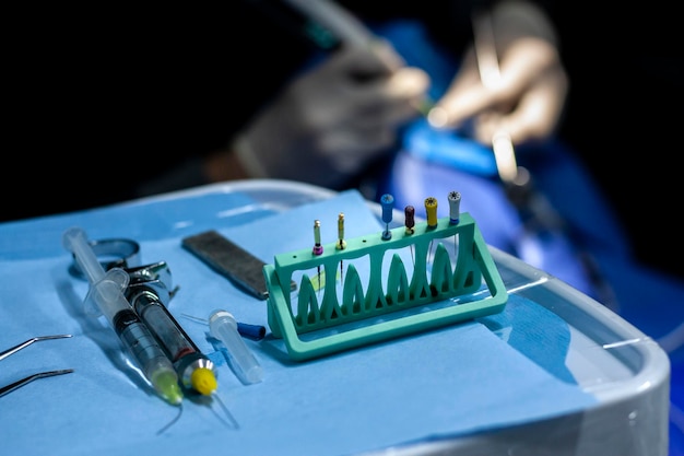 Endodontic treatment to the patient