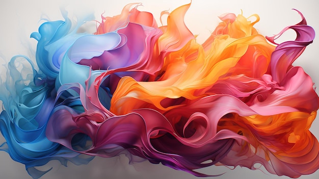 energetic abstract colorful paint splashes