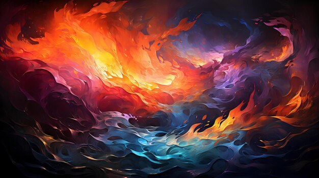 energetic abstract colorful paint splashes